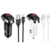 Borofone BZ15 Univerzális autós töltő LCD 2.4A 2x USB + Lightning -6931474737663 7 kép