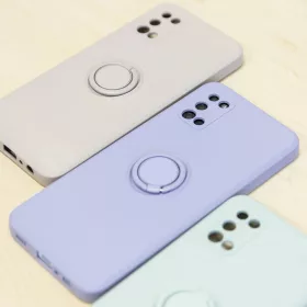 iPhone 13 Pro Max Szilikon tok hátlapi gyűrűvel lila-5900495939319 1 kép