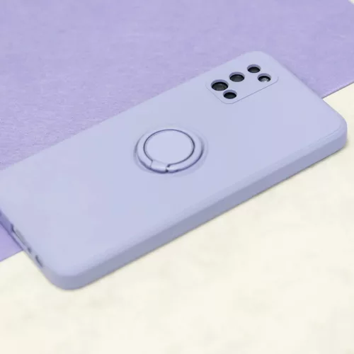 iPhone 13 Pro Max Szilikon tok hátlapi gyűrűvel lila-5900495939319 10 kép