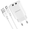 Borofone BN2 Hálózati töltő adapter 2xUSB 2.1A + USB Type-C kábel-6931474741226 3 kép