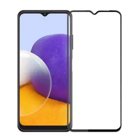   Samsung Galaxy A22 LTE 5D Full Glue kijelzővédő üvegfólia fekete