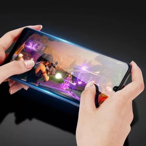 Samsung Galaxy A22 LTE 5D Full Glue kijelzővédő üvegfólia fekete-5904161115045 3 kép