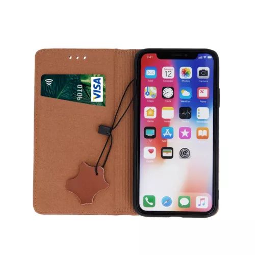 iPhone 13 Pro Max Smart Pro bőr fliptok barna-5900495940049 3 kép