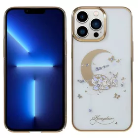   iPhone 13 Pro Kingxbar Moon Series tok Swarovski kristállyal arany