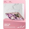 iPhone 13 Pro Supcase IBLSN Cosmo Snap márvány mintás tok lila-843439114289 5 kép