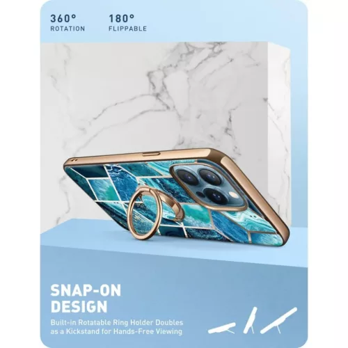 iPhone 13 Pro Max Supcase IBLSN Cosmo Snap márvány mintás tok óce�-843439114494 4 kép