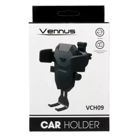 Vennus VCH09 Univerzális autós telefontartó szellőzőre fekete-5900217878292 2 kép