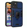 iPhone 13 Pro Ring Lens tok kameralencse védővel és kihajtható támasszal sötétkék