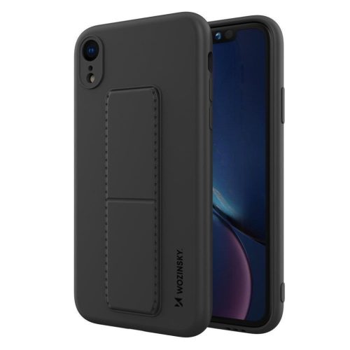 iPhone XR Wozinsky Kickstand flexibilis szilikon tok fekete-9111201939714 6 kép