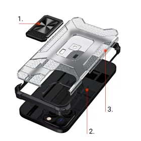 iPhone 13 Pro Crystal Ring Kickstand tok fekete-9145576220658 1 kép