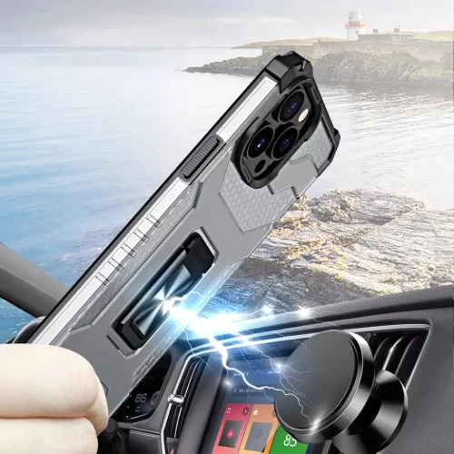 iPhone 13 Pro Crystal Ring Kickstand tok piros-9145576220665 2 kép