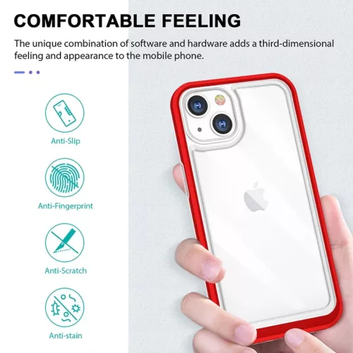 iPhone 13 mini Acrylic hybrid tok piros anti-shock-1200000029079 4 kép
