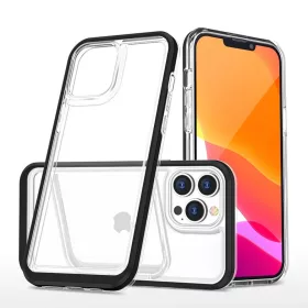   iPhone 13 Pro Acrylic hybrid tok fekete ütésálló anti-shock