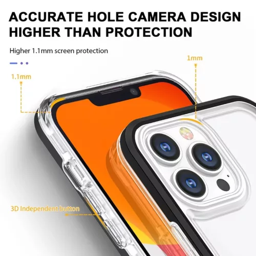 iPhone 13 Pro Acrylic hybrid tok fekete ütésálló anti-shock-1200000029083 1 kép