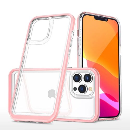 iPhone 13 Pro Acrylic hybrid tok pink / rózsaszín ütésálló anti--1200000029084 3 kép
