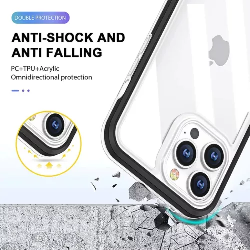 iPhone 13 Pro Max Acrylic hybrid tok fekete anti-shock-1200000029086 5 kép