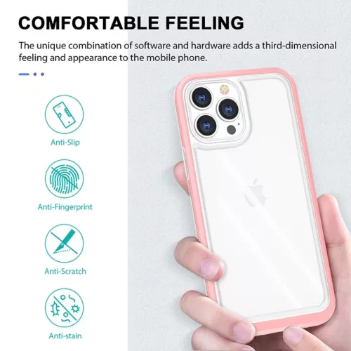 iPhone 13 Pro Max Acrylic hybrid tok pink-1200000029087 6 kép