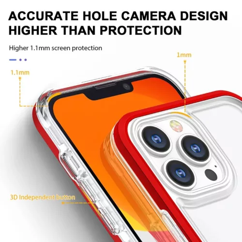 iPhone 13 Pro Max Acrylic hybrid tok piros anti-shock-1200000029088 2 kép
