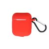 Airpods 1/2 szilikon tok karabinerrel piros-5900495825476 1 kép