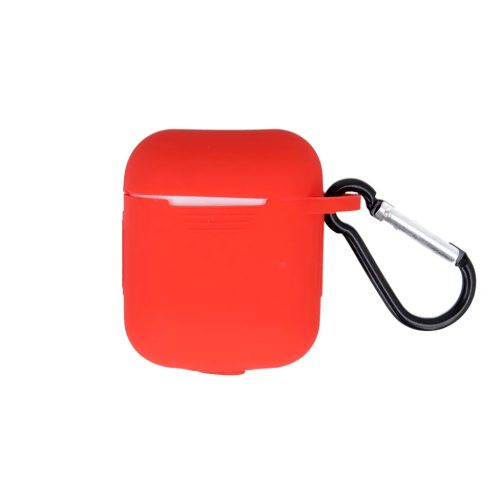 Airpods 1/2 szilikon tok karabinerrel piros-5900495825476 1 kép