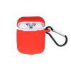 Airpods 1/2 szilikon tok karabinerrel piros-5900495825476 2 kép