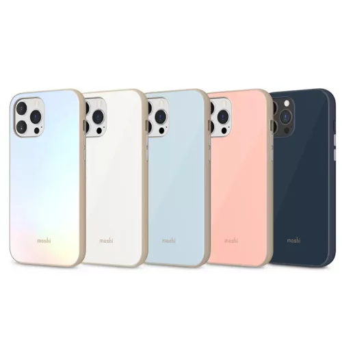 iPhone 13 Pro Max Moshi iGlaze prémium hibrid tok Pearl White-4711064644715 3 kép