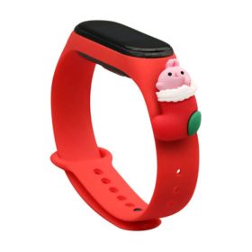 Strap Xmas karácsonyi óraszíj Xiaomi Mi Band 4 / Mi Band 3 piros Mi-9145576220849 1 kép