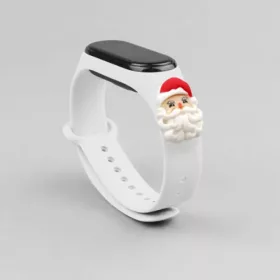 Strap Xmas karácsonyi óraszíj Xiaomi Mi Band 6 / Mi Band 5 fehér M-9145576220986 1 kép