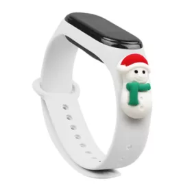   Strap Xmas karácsonyi óraszíj Xiaomi Mi Band 6 / Mi Band 5 fehér hóember