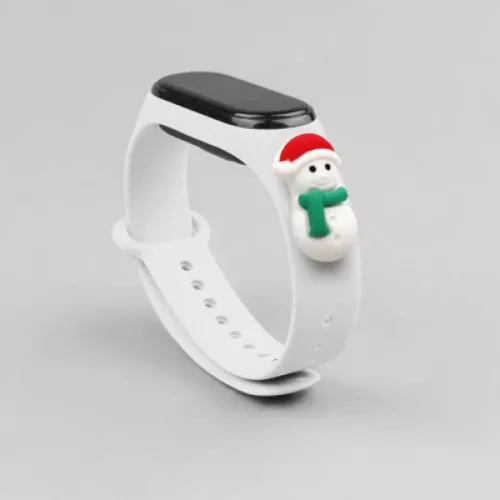 Strap Xmas karácsonyi óraszíj Xiaomi Mi Band 6 / Mi Band 5 fehér h-9145576220993 2 kép