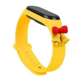   Strap Xmas karácsonyi óraszíj Xiaomi Mi Band 6 / Mi Band 5 sárga harang