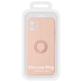 iPhone 12 Pro Max Vennus Silicone Ring tok világos rózsaszín-5900217889069 2 kép