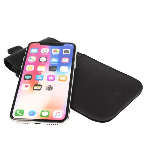 iPhone 13/13 Pro / 12/12 Pro Nexeri Flap bőr tok övhöz fekete-5904161118923 2 kép