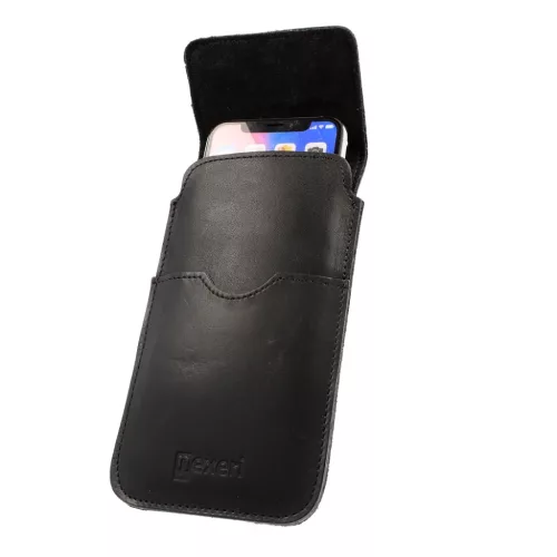 iPhone 13/13 Pro / 12/12 Pro Nexeri Flap bőr tok övhöz fekete-5904161118923 4 kép