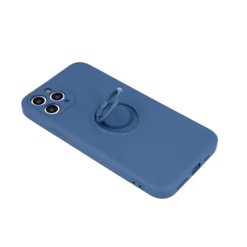 iPhone 13 Pro Szilikon tok hátlapi gyűrűvel sötétkék-5900495947918 2 kép