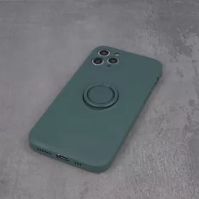 iPhone 13 Pro Max Szilikon tok hátlapi gyűrűvel forest green-5900495947369 2 kép