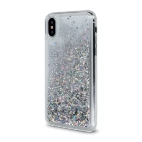   Samsung Galaxy A22 4G Liquid Sparkle folyékony flitteres tok ezüst