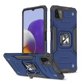   Samsung Galaxy A22 4G Wozinsky Ring Armor Case Kickstand telefontok kék