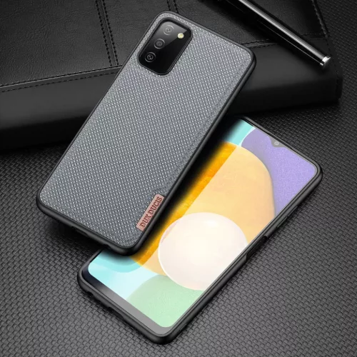 Samsung Galaxy A03S Dux Ducis Fino nylon bevonatú tok szürke-6934913048603 3 kép