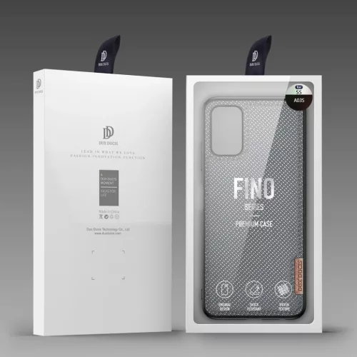 Samsung Galaxy A03S Dux Ducis Fino nylon bevonatú tok szürke-6934913048603 7 kép