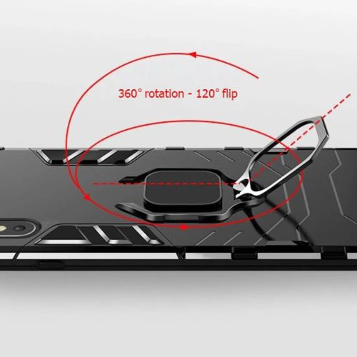 iPhone 13 Pro Max Ring Armor tok kihajtható támasszal fekete-5900217880981 4 kép