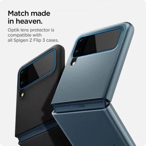 Samsung Galaxy Flip 3 Spigen Optik.Tr kameralencse védő 9H üveg és-8809756649028 6 kép
