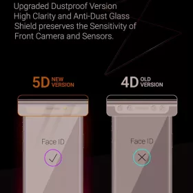 Samsung Galaxy A03s Roar 9H kijelzővédő üvegfólia 5D fekete-5903396094491 2 kép