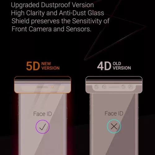 Samsung Galaxy A03s Roar 9H kijelzővédő üvegfólia 5D fekete-5903396094491 2 kép