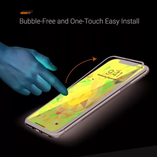 Samsung Galaxy A03s Roar 9H kijelzővédő üvegfólia 5D fekete-5903396094491 3 kép