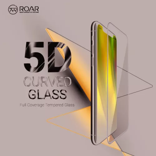 Samsung Galaxy A03s Roar 9H kijelzővédő üvegfólia 5D fekete-5903396094491 4 kép