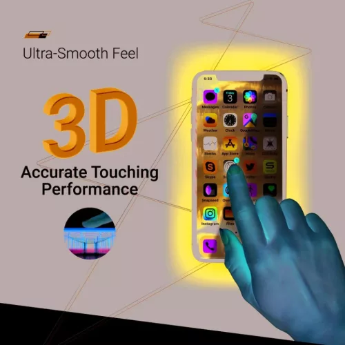 Samsung Galaxy A03s Roar 9H kijelzővédő üvegfólia 5D fekete-5903396094491 9 kép