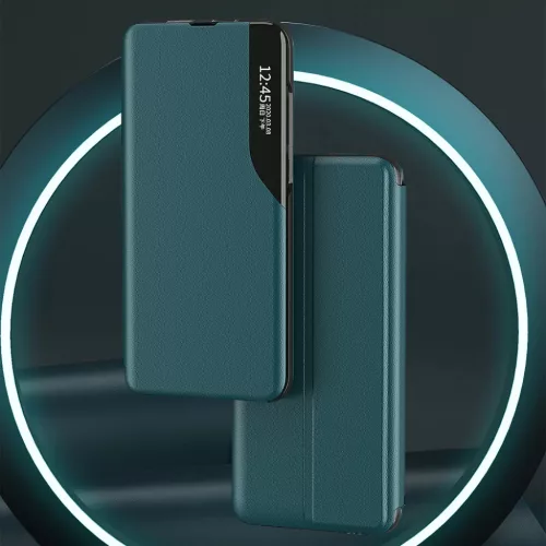 Samsung Galaxy A22 4G Eco Leather View Case intelligens fliptok naranc-9145576220184 3 kép