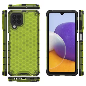Samsung Galaxy A22 4G Honeycomb armor TPU tok zöld-9145576213506 1 kép