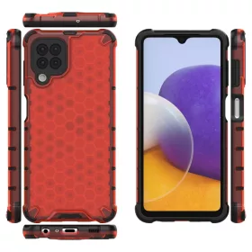 Samsung Galaxy A22 4G Honeycomb armor TPU tok piros-9145576213513 1 kép